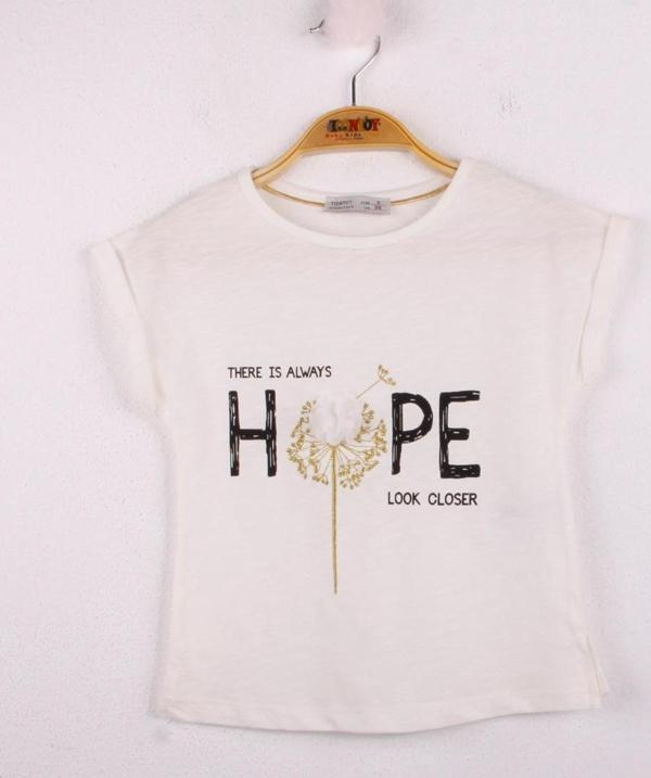 Toontoy Kız Çocuk Hope Baskılı Tişört - Image 1