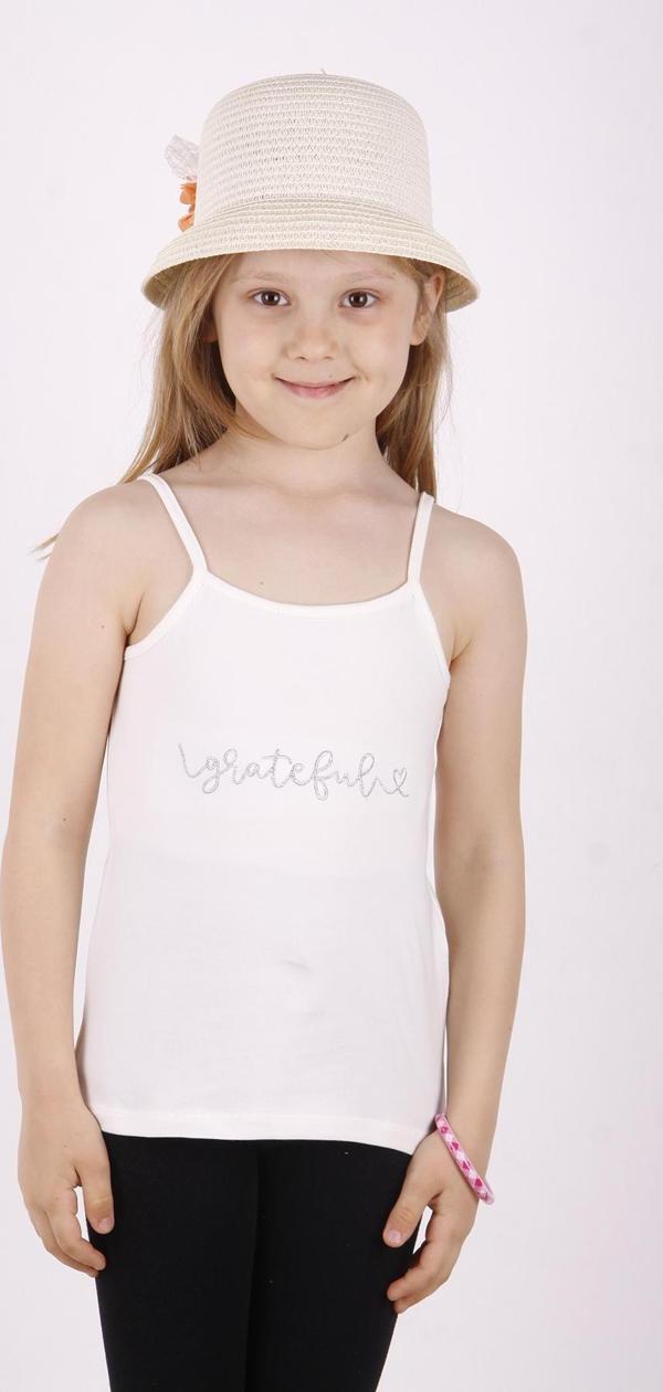 Toontoy Kız Çocuk Grateful Nakışlı Atlet - Image 1