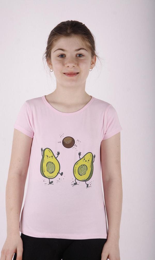 Toontoy Kız Çocuk Avakado Baskılı Tişört - Image 1