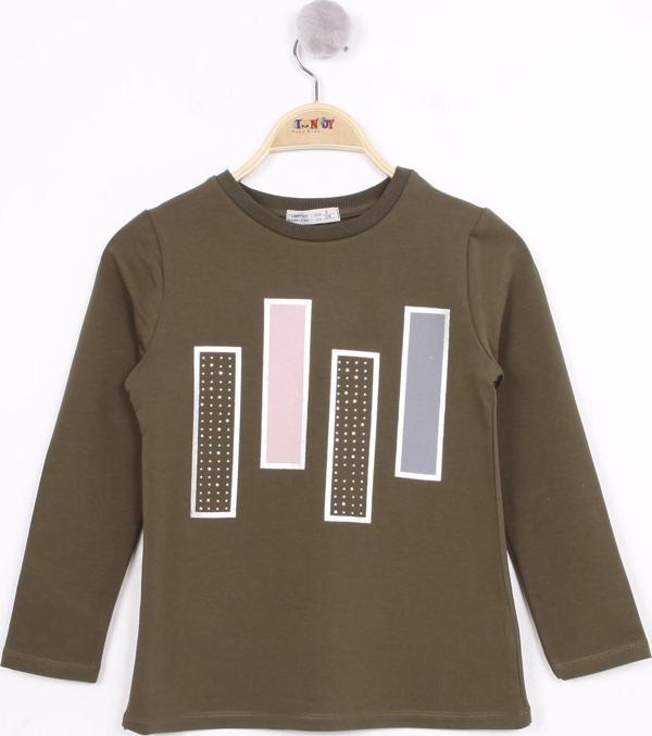 Toontoy Kız Çocuk Kareli Baskılı T-Shirt - Image 1