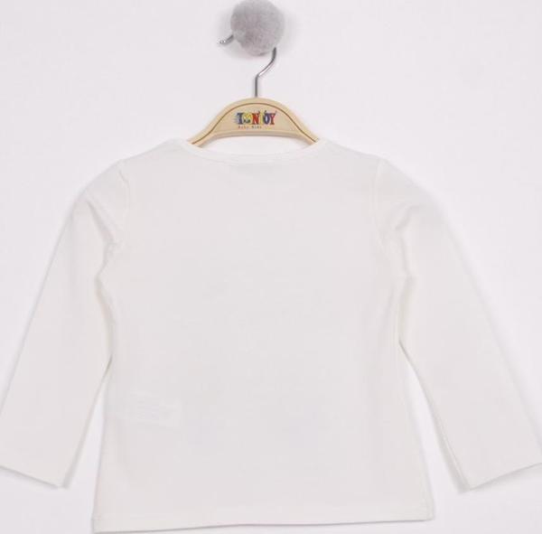 Toontoy Kız Çocuk Papatya Vazo Baskılı T-Shirt - Image 1