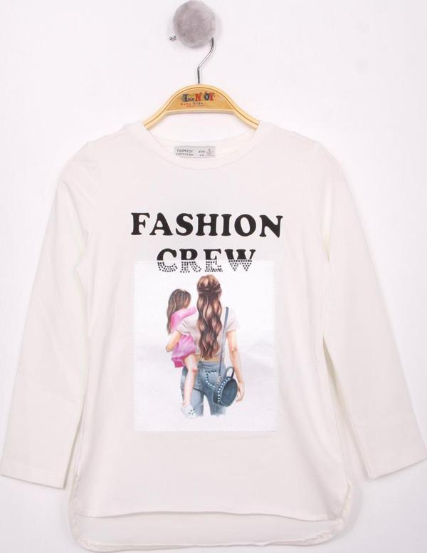 Toontoy Kız Çocuk Fashion Baskılı Tişört - Image 1