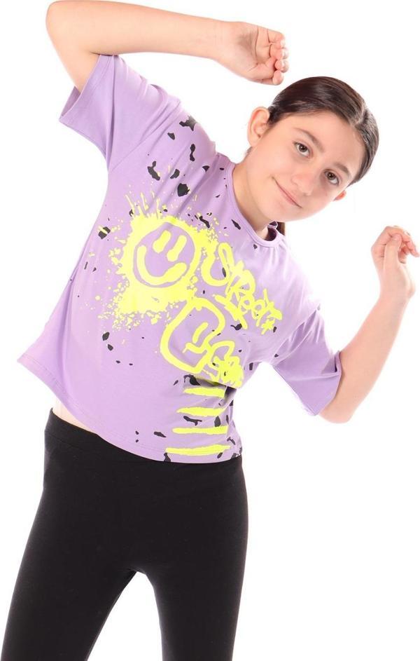 Toontoy Kız Çocuk Baskılı Tişört - Image 1