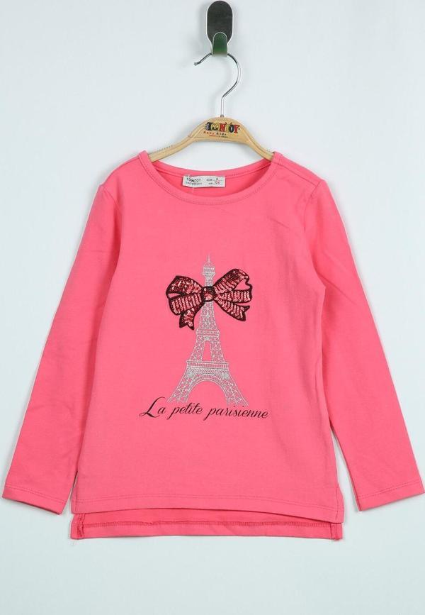 Toontoy Kız  Çocuk Tişört Paris Baskılı - Image 1