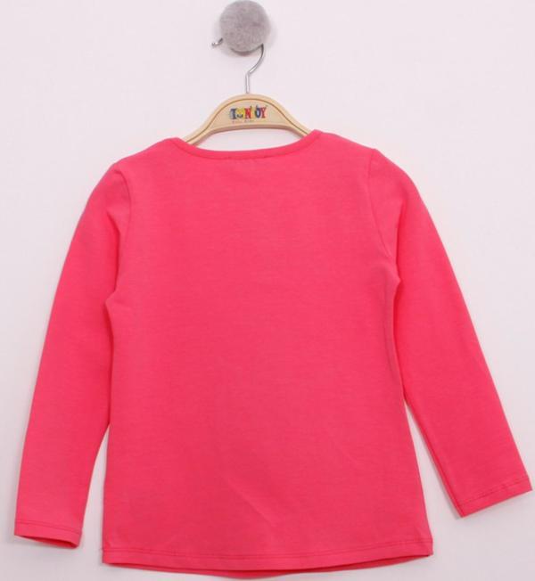 Toontoy Kız Çocuk Pullu Uğur Böceği Nakışlı T-Shirt - Image 1