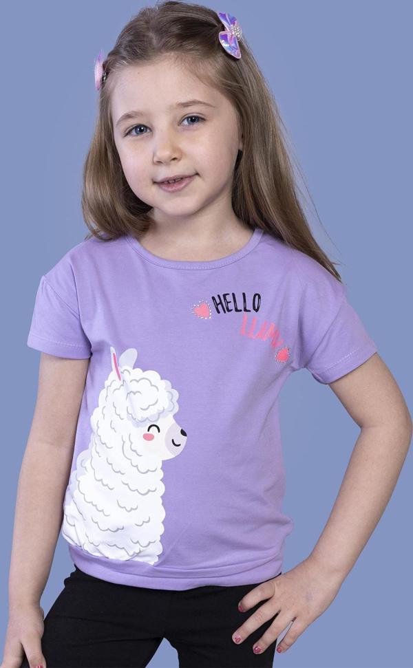 Toontoy Kız Çocuk Kuzu Baskılı Tişört - Image 1