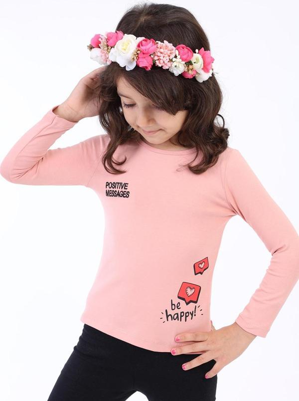 Toontoy Kız Çocuk Baskılı Tişört - Image 1