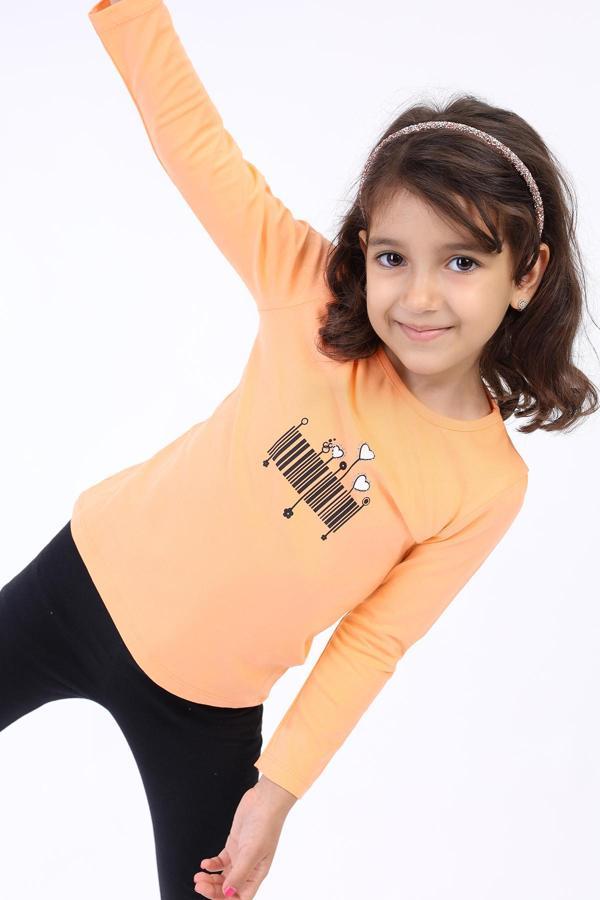 Toontoy Kız Çocuk Baskılı Tişört - Image 1