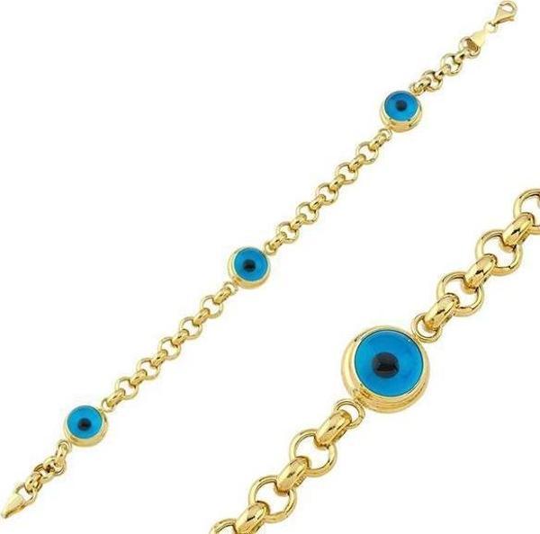 Altın Nazar Boncuğu Bileklik 9,02 Gram - Image 1