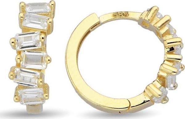 Altın Taşlı Halka Küpe 2,42 Gram - Image 1