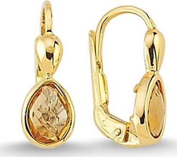Altın Taşlı Tasarım Küpe 1,72 Gram - Image 1