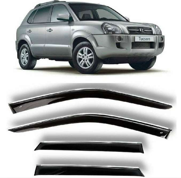 Hyundai Tucson Uyumlu 2004 2014 Kromlu Cam Rüzgarlığı İthal - Image 1
