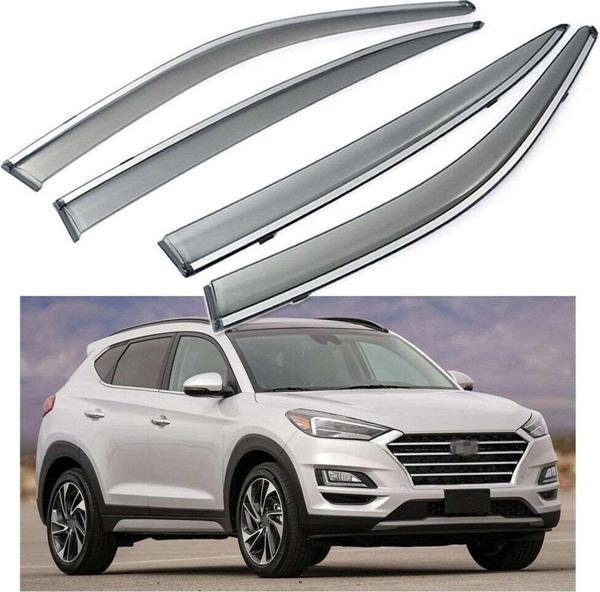Hyundai Tucson Uyumlu 2015 2020 Kromlu Cam Rüzgarlığı İthal - Image 1