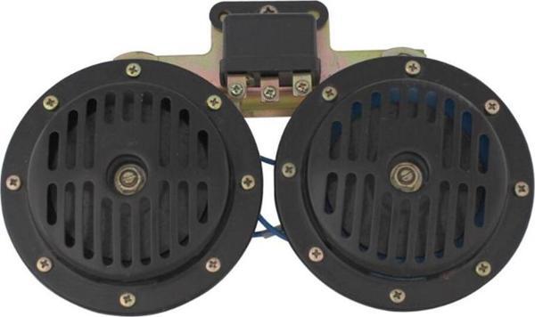 Dı dıt korna 12v roleli super ton büyük 13mm siyah set / SSKO63 - Image 1
