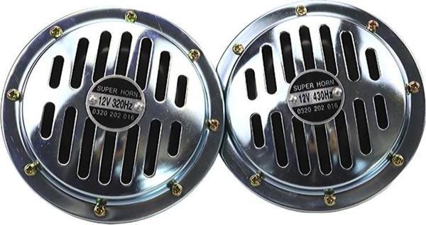 Dı dıt korna 12v rölesiz super ton büyük krom  set / SSKO71 - Image 1