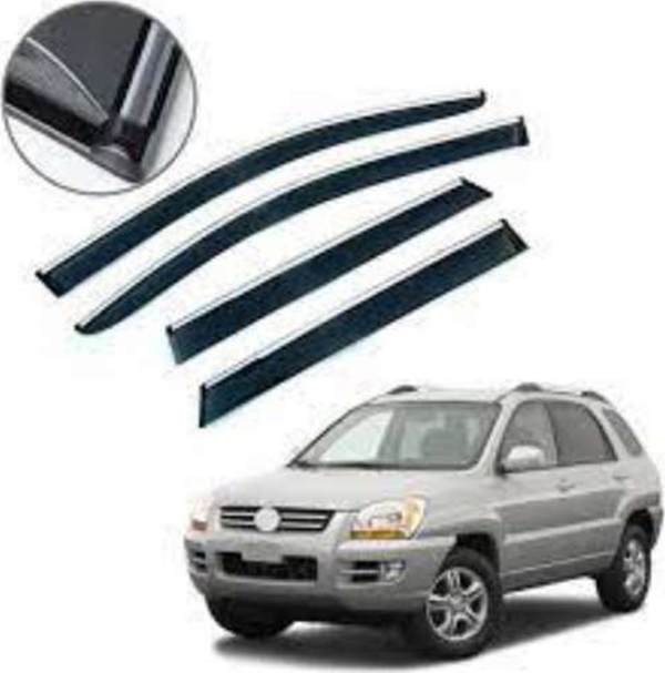 Kia Sportage Uyumlu 2003 2009 Kromlu Cam Rüzgarlığı İthal - Image 1