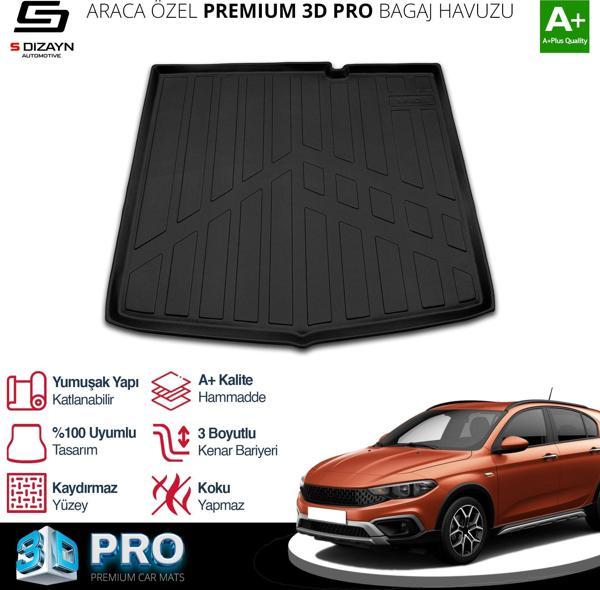 S-Dizayn Fiat Egea Cross 3D Pro Bagaj Havuzu 2020 Üzeri A+ Kalite - Image 1