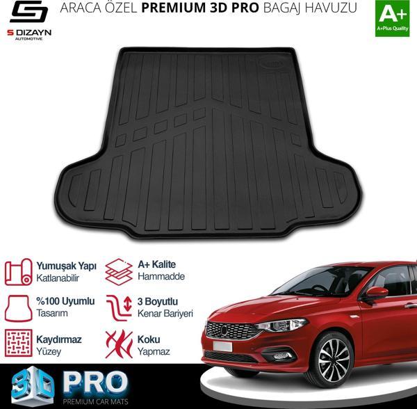 S-Dizayn Fiat Egea Sedan 3D Pro Bagaj Havuzu 2015 Üzeri + Kalite - Image 1
