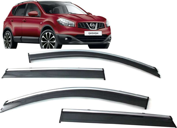 Nissan Qashqai Uyumlu 2006 2013 Kromlu Cam Rüzgarlığı İthal - Image 1