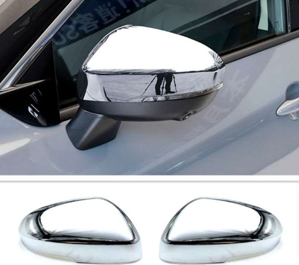 Nissan X-Trail Uyumlu 2022 Sonrası Ayna Kapağı ABS (Plastik) Krom - Image 1