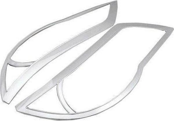 Volkswagen Tiguan Uyumlu 2008-2010 Far Çerçevesi ABS Krom 2 Parça - Image 1