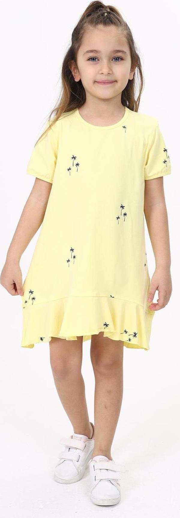 Toontoy Kız Çocuk Baskılı Elbise - Image 1