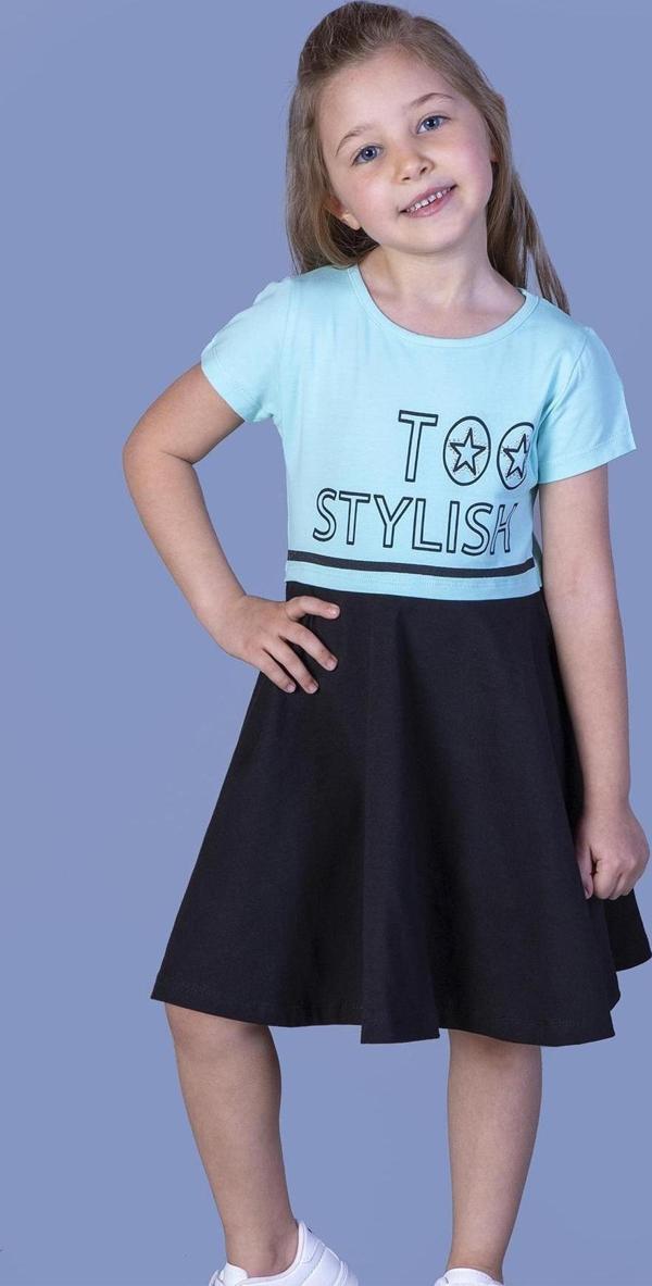 Toontoy Kız Çocuk Too Stylısh Baskılı Elbise - Image 1