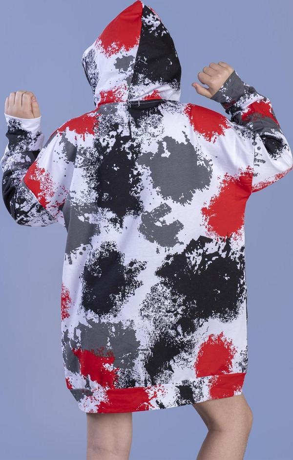 Toontoy Kız Çocuk Batik Desenli Baskılı Elbise - Image 1