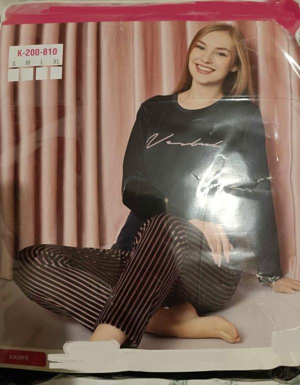 Sude Kadın Kışlık Kadife Pijama Takımı K200/810 - 1 Adet Siyah-S - Image 1