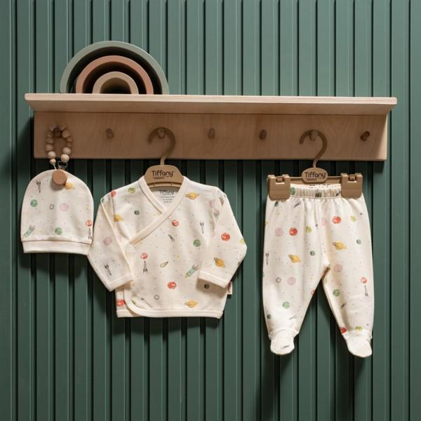 Tiffany Baby Organic Space Theme 3'lü Zıbın Set 44078 - Image 1
