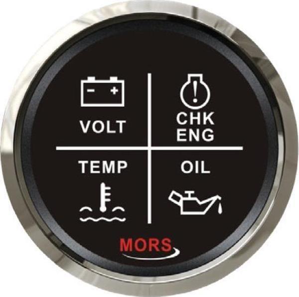 Mors Alarm Seti Göstergesi 4'Lü 12-24 Volt Siyah - Image 1