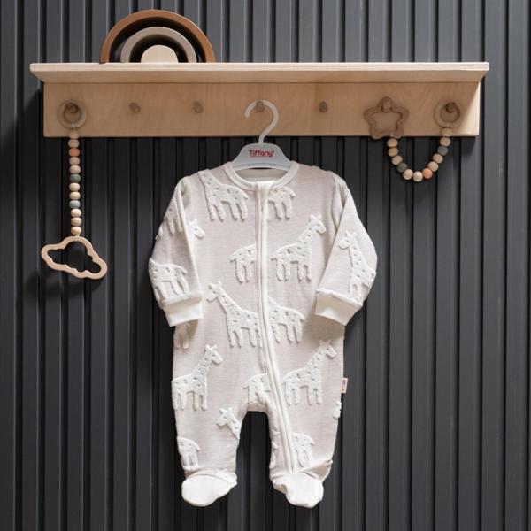 Tiffany Baby Puffy Graffe Theme Fermuarlı Patikli Tulum 37040 - Image 1