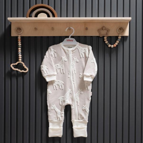 Tiffany Baby Puffy Graffe Theme Fermuarlı Patiksiz Tulum 37033 - Image 1