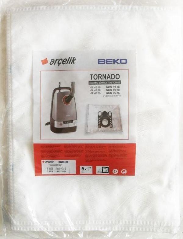 Arçelik S 4940 Tornado Silence Toz Torbası 20 Adet - Image 1