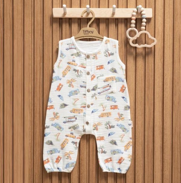 Tiffany Baby Müslin Caravan Theme Uzun Atlet Tulum 61024 - Image 1