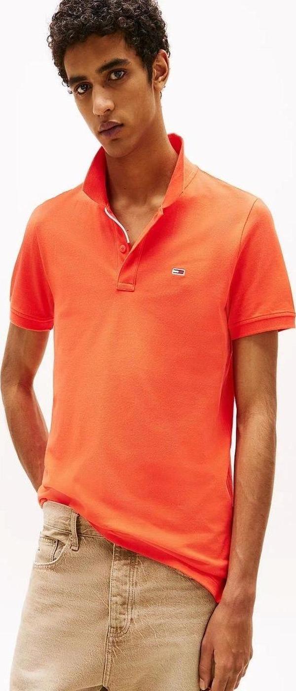 Tommy Hilfiger Erkek   Turuncu Polo T-Shirt - Image 1