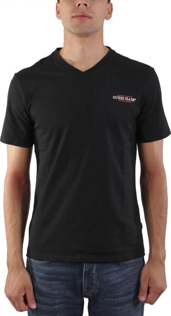 Erkek Slim Fit Siyah Kısa Kollu Tişört - Image 1