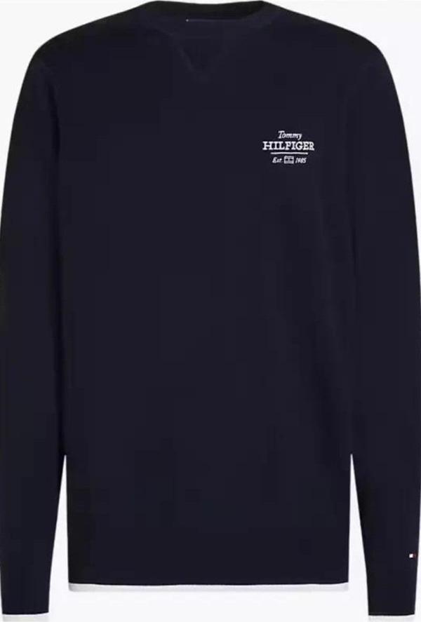 Tommy Hilfiger Erkek Lacivert Sweatshırt - Image 1