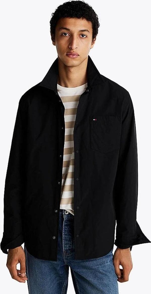Tommy Hilfiger Logolu Erkek Siyah Ceket - Image 1
