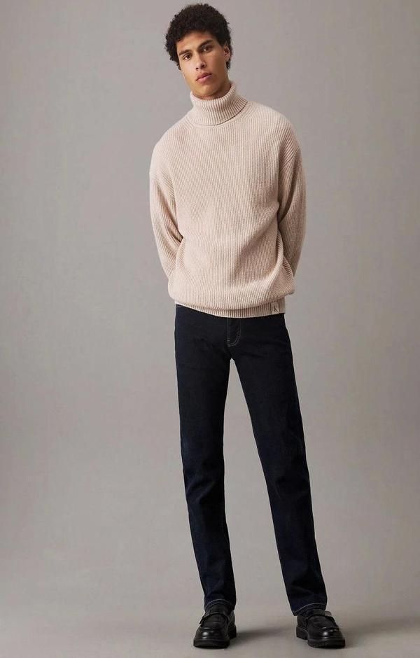 Calvin Klein Erkek Düşük Bel Rahat Lacivert Kot Pantolon - Image 1