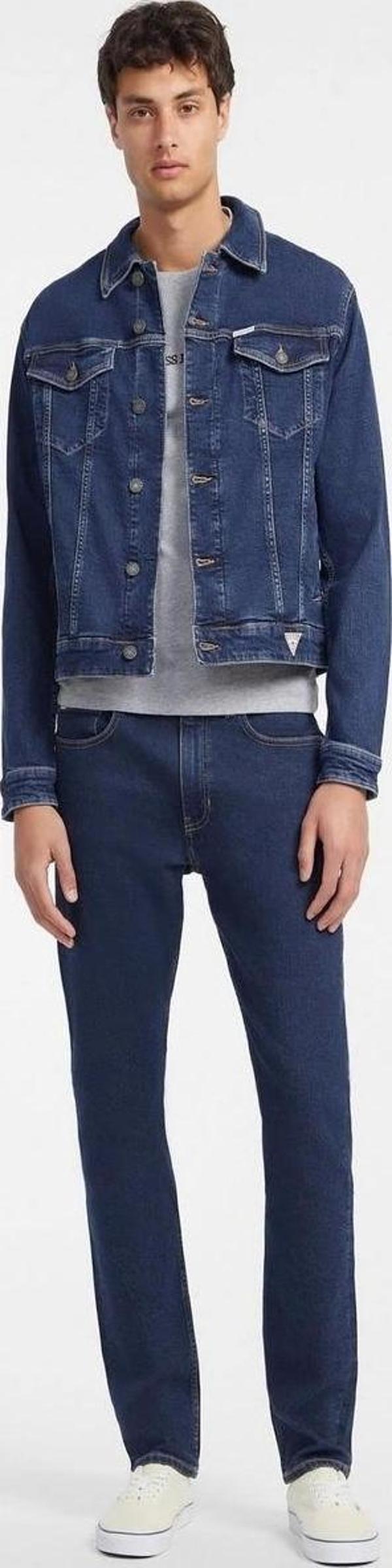 Slim Fit Denim Klasik Erkek Ceket Trucker Jacket Stili - Image 1