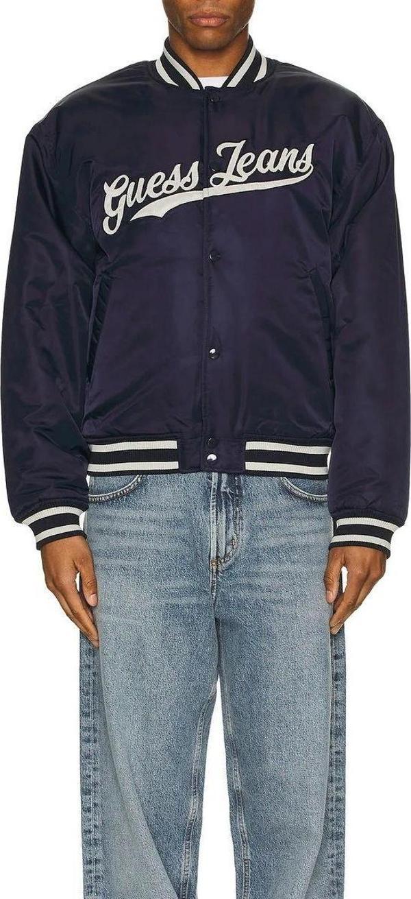 JEANS Erkek Kolej Ceketi Çizgili Biye ve Peç Detayı - Image 1