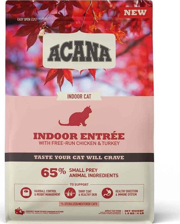 Acana Indoor Entree Tavuklu Ve Hindili Kısırlaştırılmış Yetişkin Kedi Maması 1.8 kg - Image 1