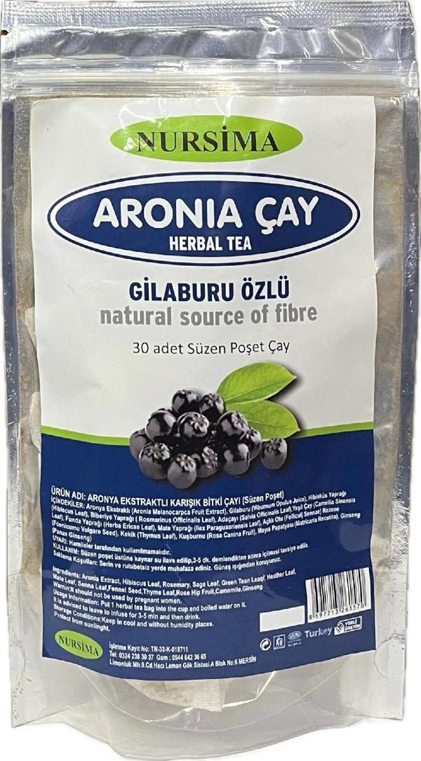 Aronia Ekstraktlı Gilaburu Özlü  Çay 30lu Süzen Poşet Çay - Image 1