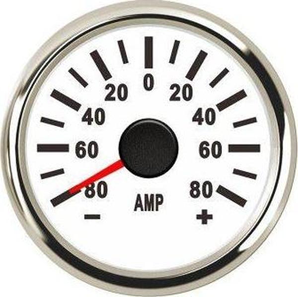 AMPERMETRE Ø52mm BEYAZ 12/24v ŞÖNT DAHİLDİR - Image 1