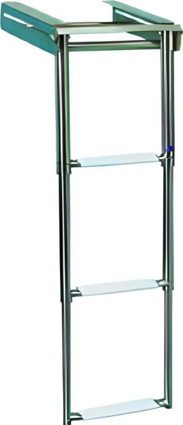 PLATFORM ALTI TELESKOPİK PASLANMAZ MERDİVEN 3 BASMAMAK 85cm - Image 1