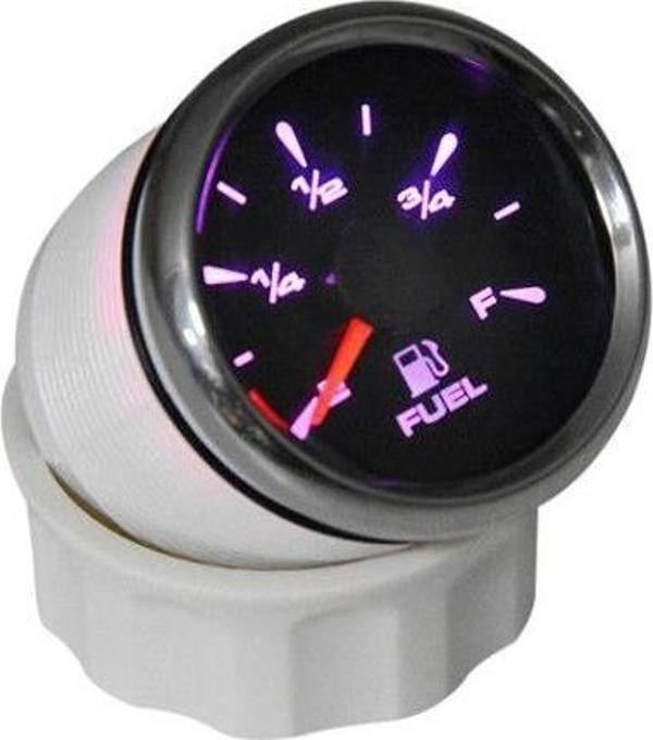 YAKIT SEVİYE GÖSTERGESİ ÇAP 52mm SİYAH 12/24v TEKNE YAT  - Image 1