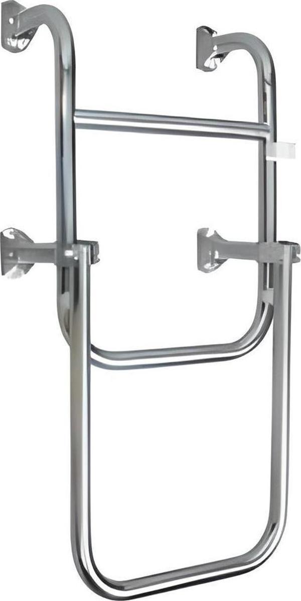 TEKNE MERDİVENİ KATLANIR 2+1 KROM 65cm - Image 1