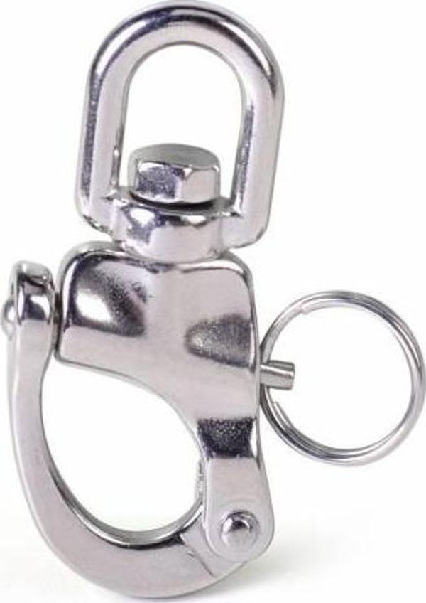 SEALUX SNAP SHACKLE FIRDÖNDÜ KİLİTLİ KROM MANDAR KİLİDİ 12mm TEKNE YAT - Image 1
