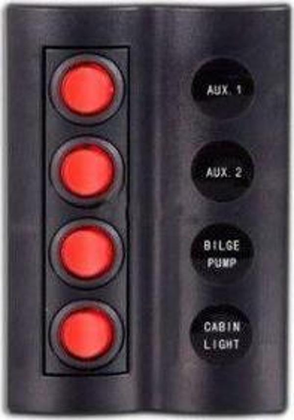 SWITCH PANEL 4 LÜ OTOM.SİGORTALI,led / ELEKTRİK KUMANDA PANELİ - Image 1